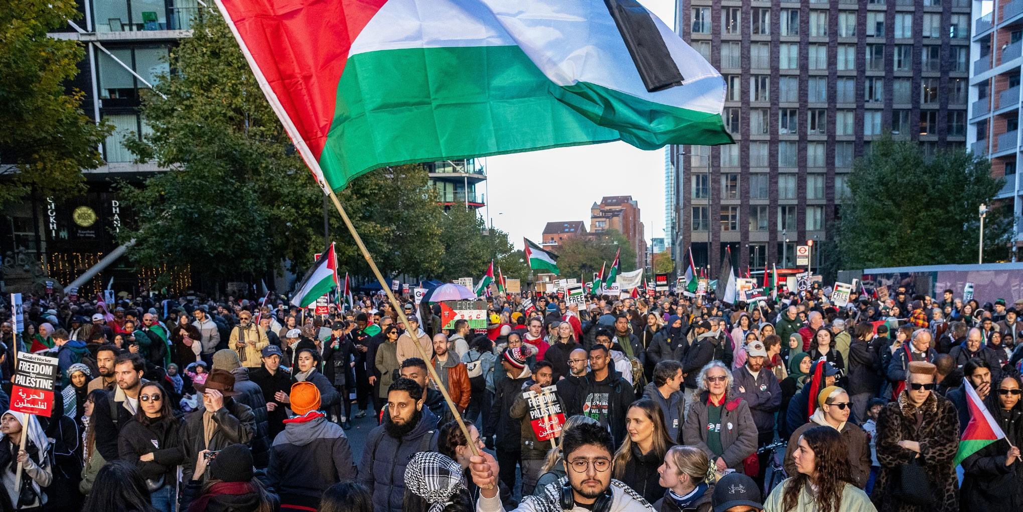 The march took place a mile from the main Remembrance ceremony