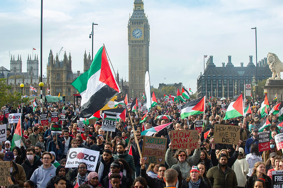 Row with police over safety for Jews at pro-Palestine protests