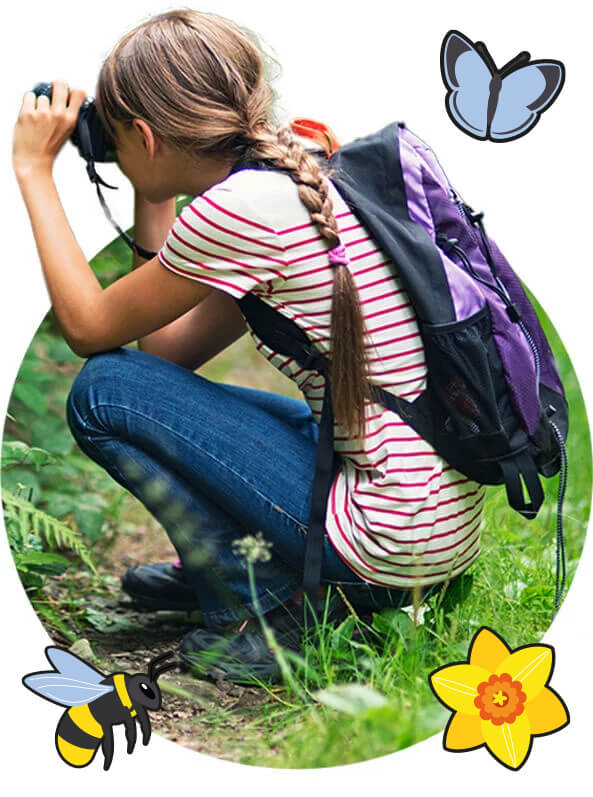 Girl taking a photograph