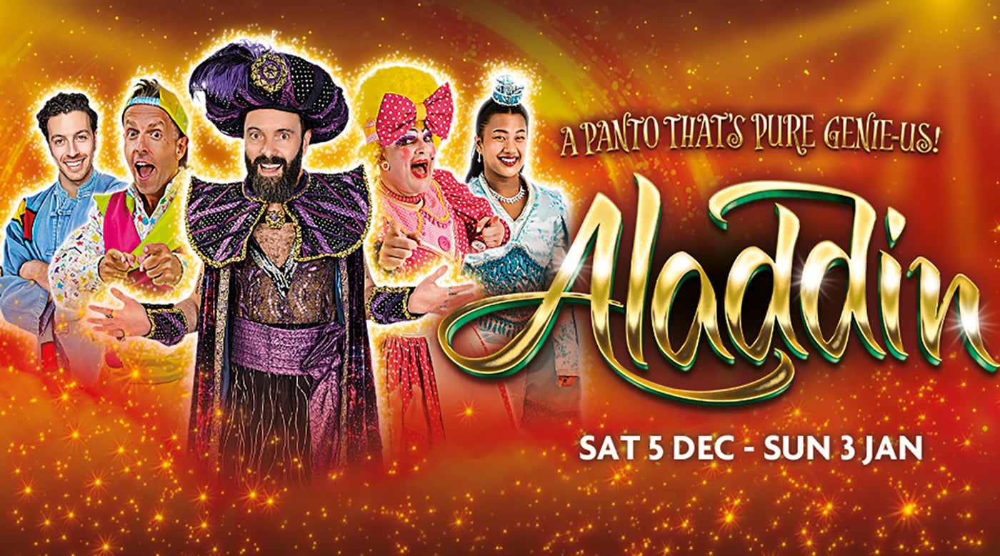 Invite to performance of Aladdin in Wirral